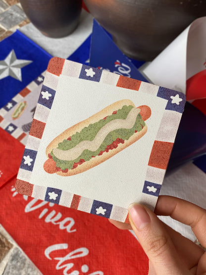 Set de 5 Posavasos ilustrados - Fiestas Patrias