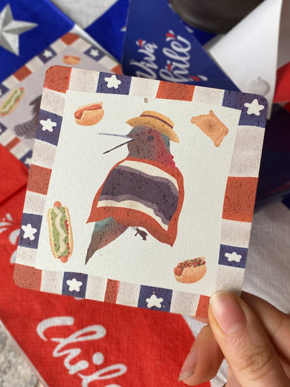 Set de 5 Posavasos ilustrados - Fiestas Patrias